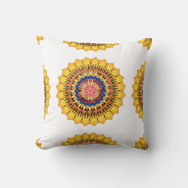 Coussin Éclat de soleil doré (Recto)