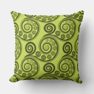 Coussin Éclectique Courlis Frond Vert Fruelle Jaune Courle