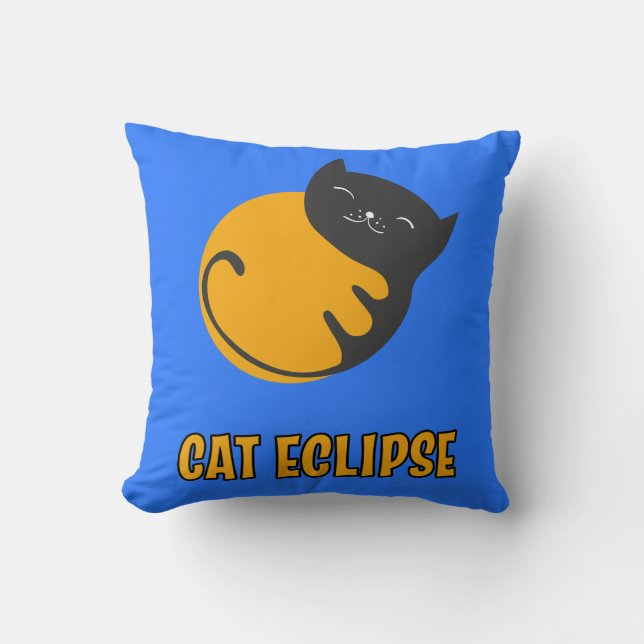 Coussin Éclipse de chat (Recto)