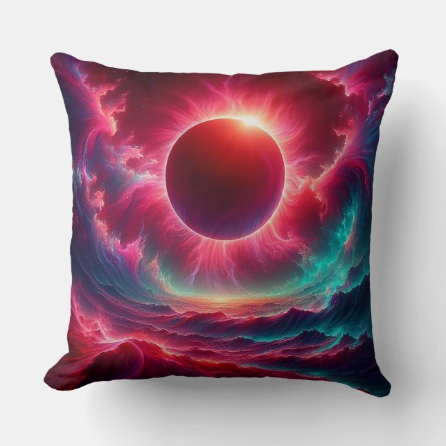 Coussin éclipse psychédélique (Recto)