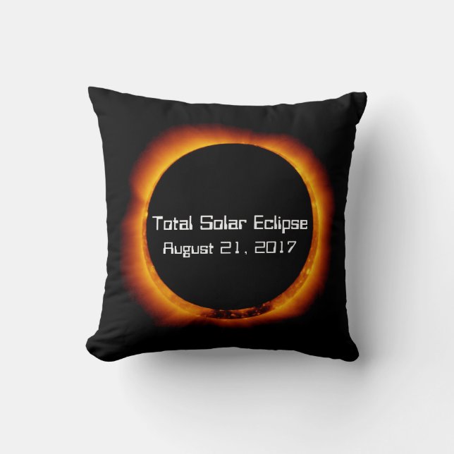 Coussin Éclipse solaire totale 2017 (Recto)