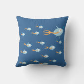 Coussin École de Poisson Planète Organique Jeu d'Oreiller (Verso)