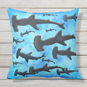 Coussin École des requins de la tête de marteau à Silho