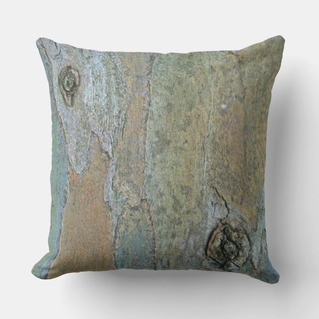 Coussin Écorce d'arbre australienne de gomme d'eucalyptus (Recto)