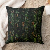 Coussin Écorce numérique sous verre martelé vert (Couverture)