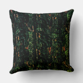 Coussin Écorce numérique sous verre martelé vert (Verso)