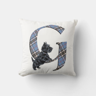 Coussin écossais Terrier Monogram G
