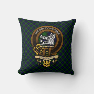 Coussin Écosse Clan Campbell Badge et Crest