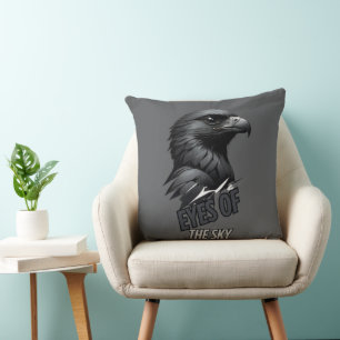 Coussin Écran en niveaux de gris Aigle intense