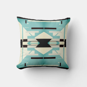Coussin Ecran vert blanc noir symétrique sud-ouest