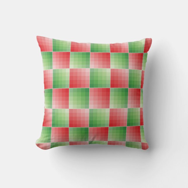 Coussin Ecrans verts et rouges (Recto)