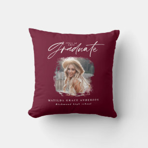 Coussin Écriture bourguignonne moderne photo élégante grad