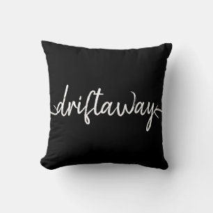 Coussin écriture du script nautique DRIFT AWAY