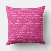 Coussin Écriture manuscrite Histoire d'amour Couple INITIA (Verso)