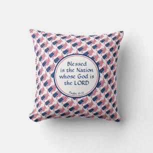 Coussin Écriture personnalisée USA AMERICA Drapeau américa