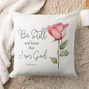 Coussin Écriture Soyez toujours et Sachez que je suis Dieu