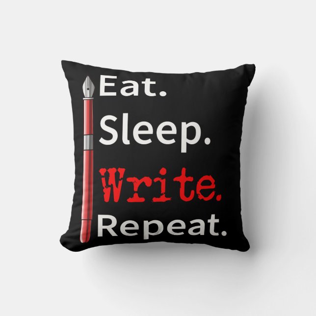 Coussin Ecrivain de répétition d'écriture du sommeil de l' (Recto)