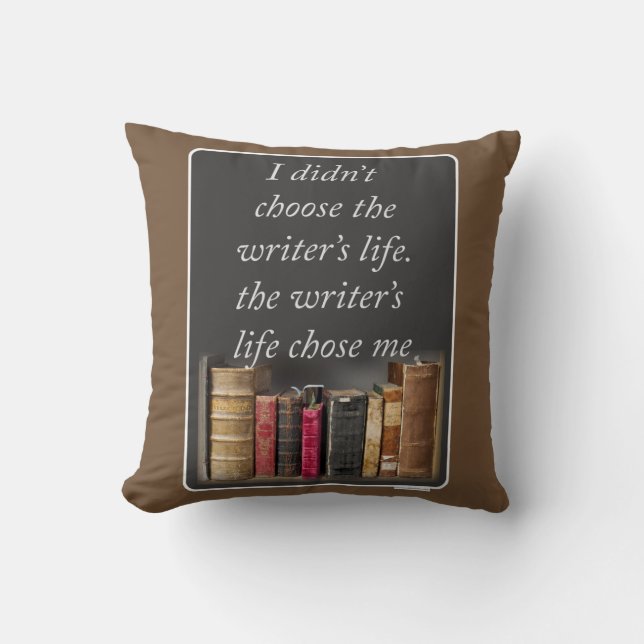 Coussin Écrivains Vie M'A Choisi Épic Literaire Slogan (Recto)