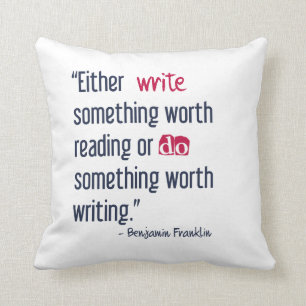 Coussin Écrivez quelque chose intéressant lire - Ben