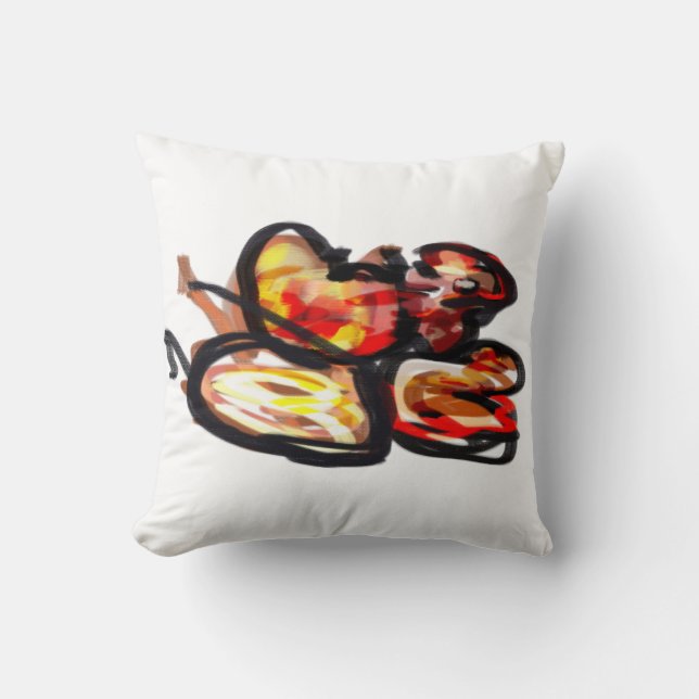 Coussin Écureuil coucher de soleil joie d'automne (Recto)