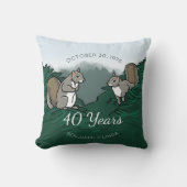 Coussin Écureuil du 40e anniversaire Mariage (Recto)