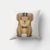 Coussin Écureuil en marié avec costume (Verso)