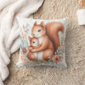 Coussin Écureuil maman et bébé (Couverture)