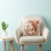Coussin Écureuil maman et bébé (Chaise)