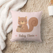 Coussin Écureuil mignon Avec Acorn Baby Girl Décor (Couverture)