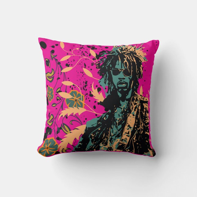 Coussin Edgy Grunge, Le Joueur (Recto)