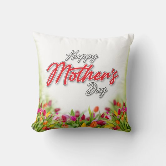 Coussin Édition élégante de la fête des mères modifiable (Recto)