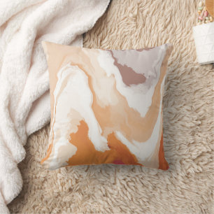 Coussin Édition Mousse Gingembre Peinture Pastel Abstraite