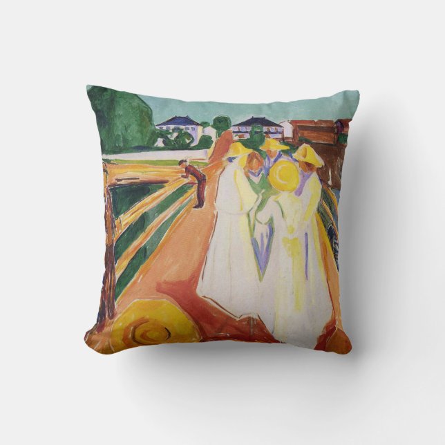 Coussin Edouard mâchent la peinture d'art (Recto)