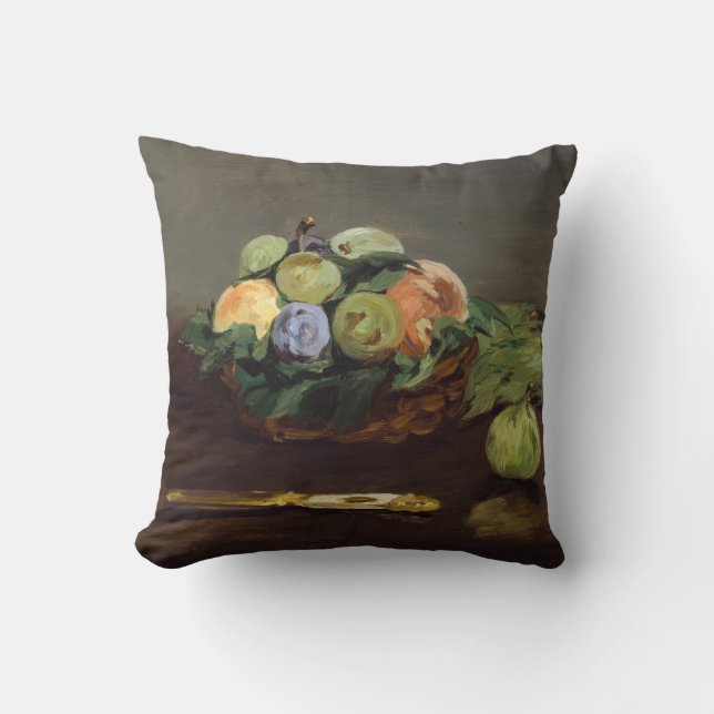 Coussin Edouard Manet - Panier de fruits (Recto)