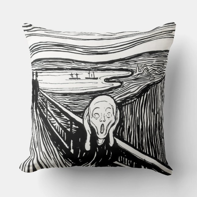 Coussin Edvard Munch - La lithographie de cri (Recto)