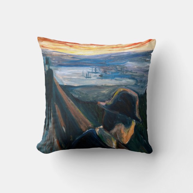 Coussin Edvard Munch - Maladie d'humeur au coucher du sole (Recto)