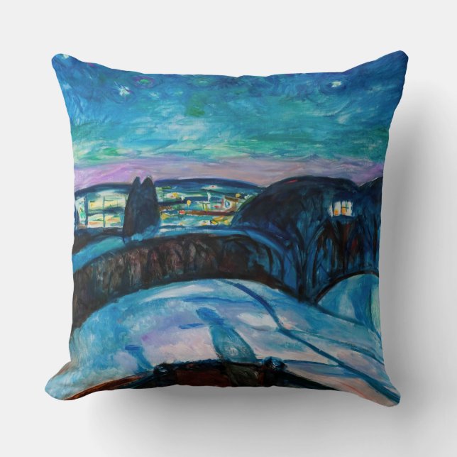 Coussin Edvard Munch - Nuit étoilée 1922 (Recto)