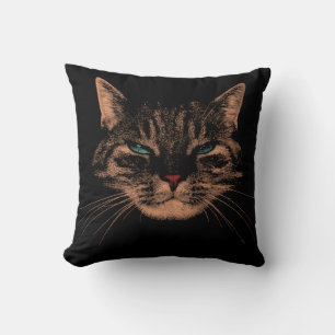 Coussin Eerie Eyes Chat Petrification Purrs Halloween Chat