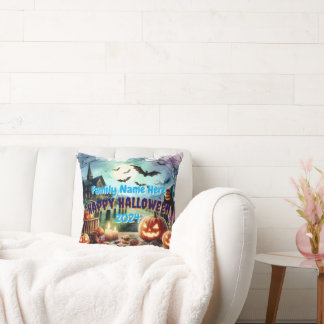 Coussin Eerie Halloween Night Watercolor