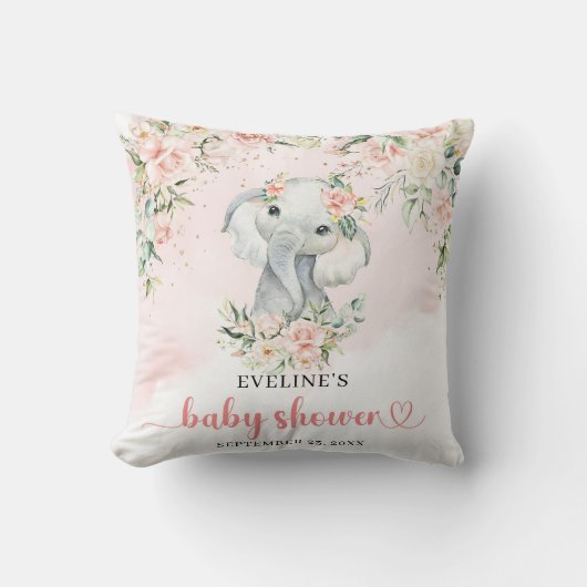 Coussin Eeucalyptus floral moelleux (Recto)