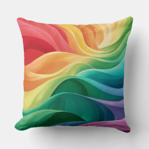 Coussin Effet de arc-en-ciel de couleur iridescente