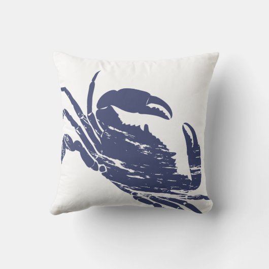 Coussin Effet de capture du crabe bleu Thème côtier (Verso)