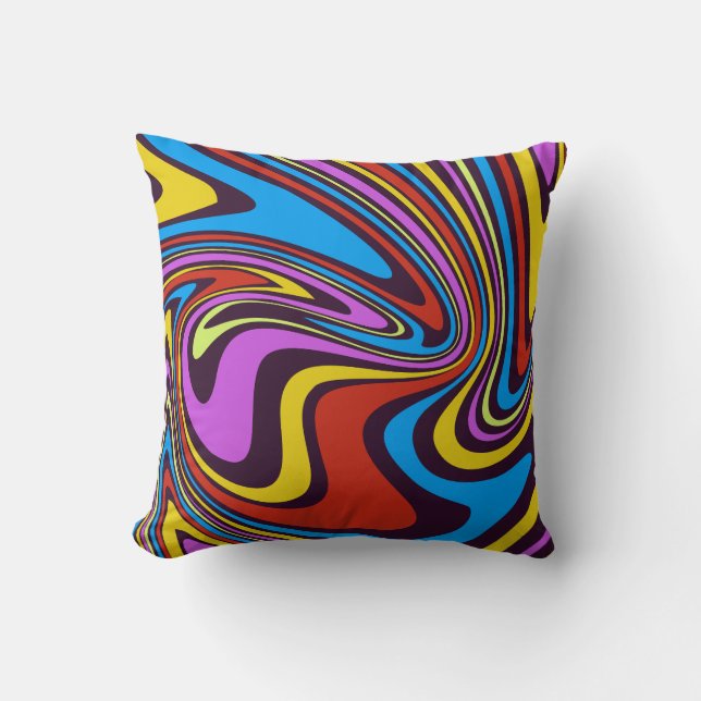 Coussin Effet de marbrage de peinture liquide Conflit déco (Recto)