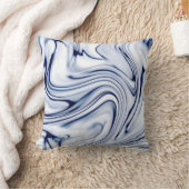 Coussin Effet de torsion bleu et Marbre blanc (Couverture)