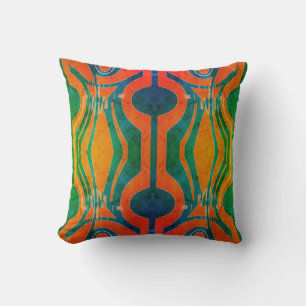 Coussin Effet Motif Motif Motif d'Art Motif Vert Bleu Oran