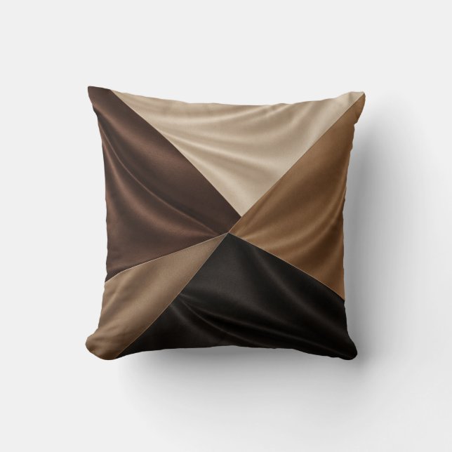 Coussin Effet satiné drapé de crème au chocolat (Recto)