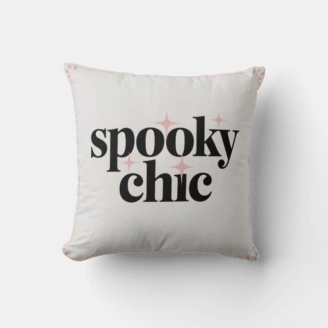 Coussin Éffrayant Chic Minimaliste Moderne Halloween (Recto)