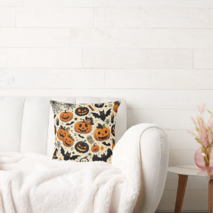 Coussin Éffrayant Cute Halloween Motif sans couture