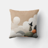 Coussin Éffrayant Cute Witch Art Halloween Nursery (Verso)