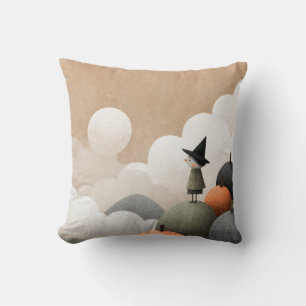 Coussin Éffrayant Cute Witch Art Halloween Nursery